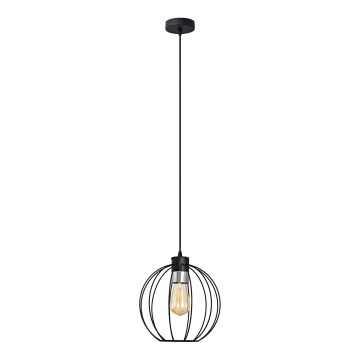 Lampadario a sospensione con filo STARLIGHT 1xE27/15W/230V nero/argento
