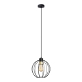 Lampadario a sospensione con filo STARLIGHT 1xE27/15W/230V nero/oro