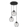 Lampadario a sospensione con filo STARLIGHT 3xE27/15W/230V nero/argento