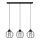 Lampadario a sospensione con filo STARLIGHT 3xE27/15W/230V nero/argento
