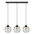 Lampadario a sospensione con filo STARLIGHT 3xE27/15W/230V nero/oro
