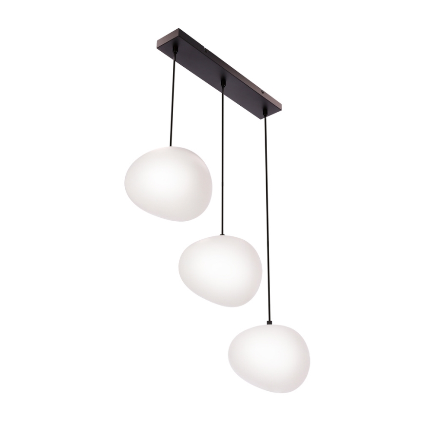 Lampadario a sospensione con filo STONES 3xE27/40W/230V