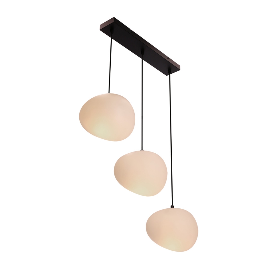Lampadario a sospensione con filo STONES 3xE27/40W/230V