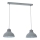 Lampadario a sospensione con filo SVEN 2xE27/15W/230V grigio