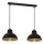 Lampadario a sospensione con filo SVEN 2xE27/15W/230V nero/oro