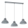 Lampadario a sospensione con filo SVEN 3xE27/15W/230V grigio