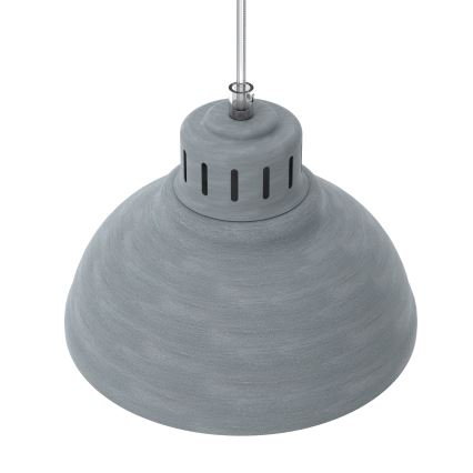 Lampadario a sospensione con filo SVEN 3xE27/15W/230V grigio