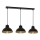 Lampadario a sospensione con filo SVEN 3xE27/15W/230V nero/oro