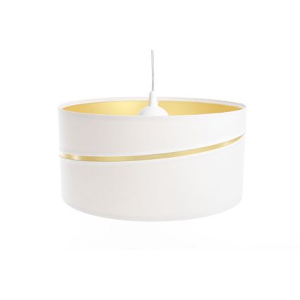 Lampadario a sospensione con filo SWING 1xE27/60W/230V bianco/oro