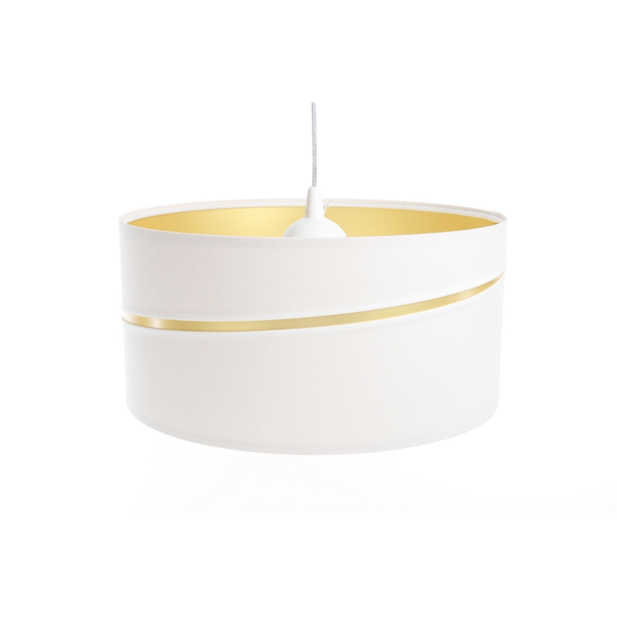 Lampadario a sospensione con filo SWING 1xE27/60W/230V bianco/oro