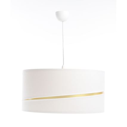Lampadario a sospensione con filo SWING 1xE27/60W/230V bianco/oro
