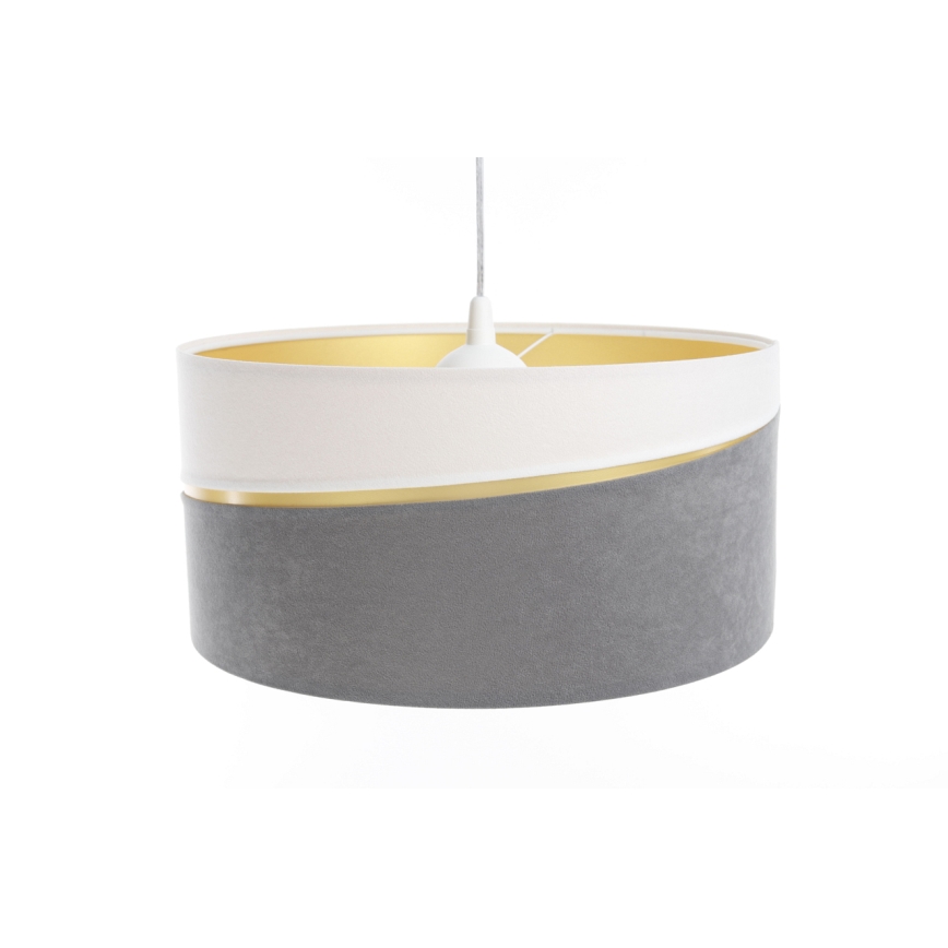 Lampadario a sospensione con filo SWING 1xE27/60W/230V grigio/bianco/oro