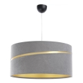 Lampadario a sospensione con filo SWING 1xE27/60W/230V grigio/oro