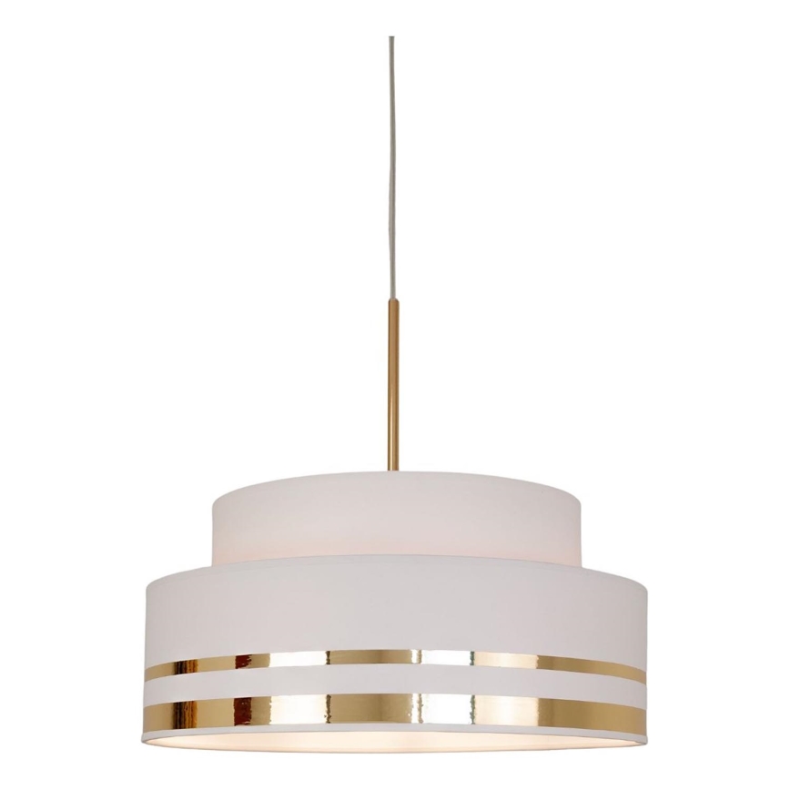 Lampadario a sospensione con filo TAMI 1xE27/60W/230V color crema/oro