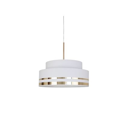 Lampadario a sospensione con filo TAMI 1xE27/60W/230V color crema/oro