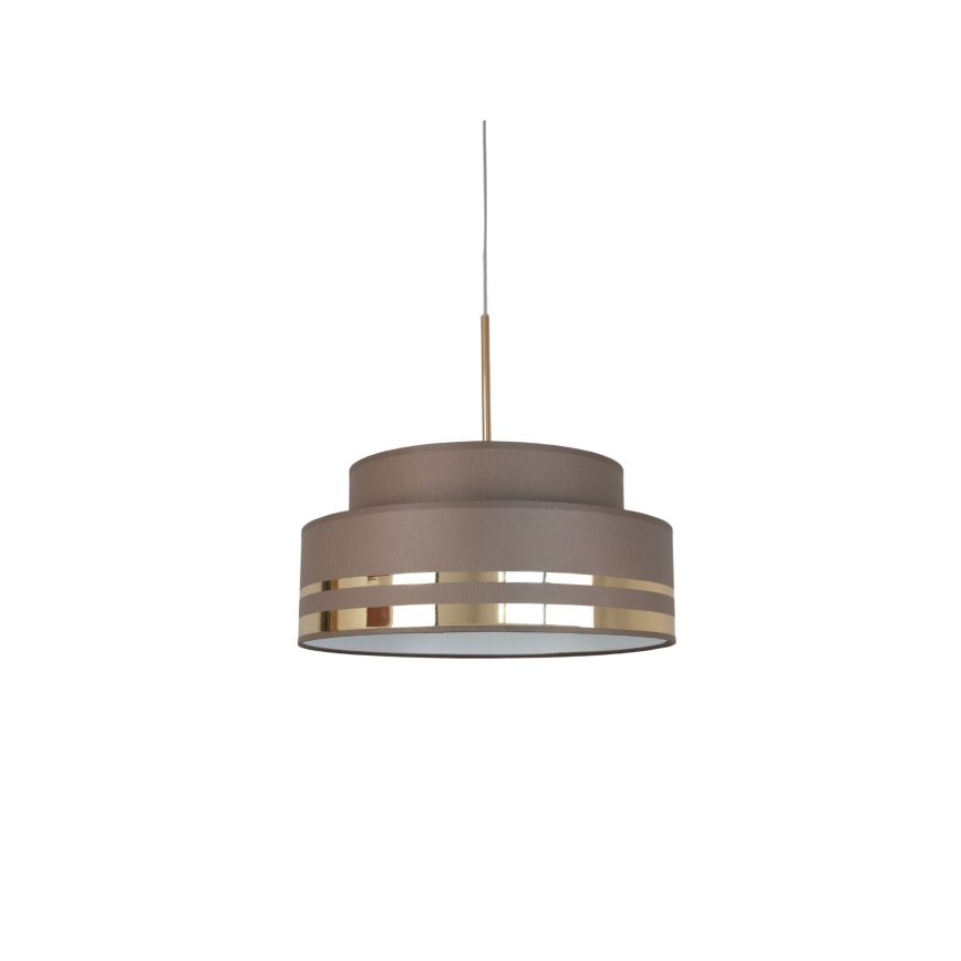 Lampadario a sospensione con filo TAMI 1xE27/60W/230V marrone/oro