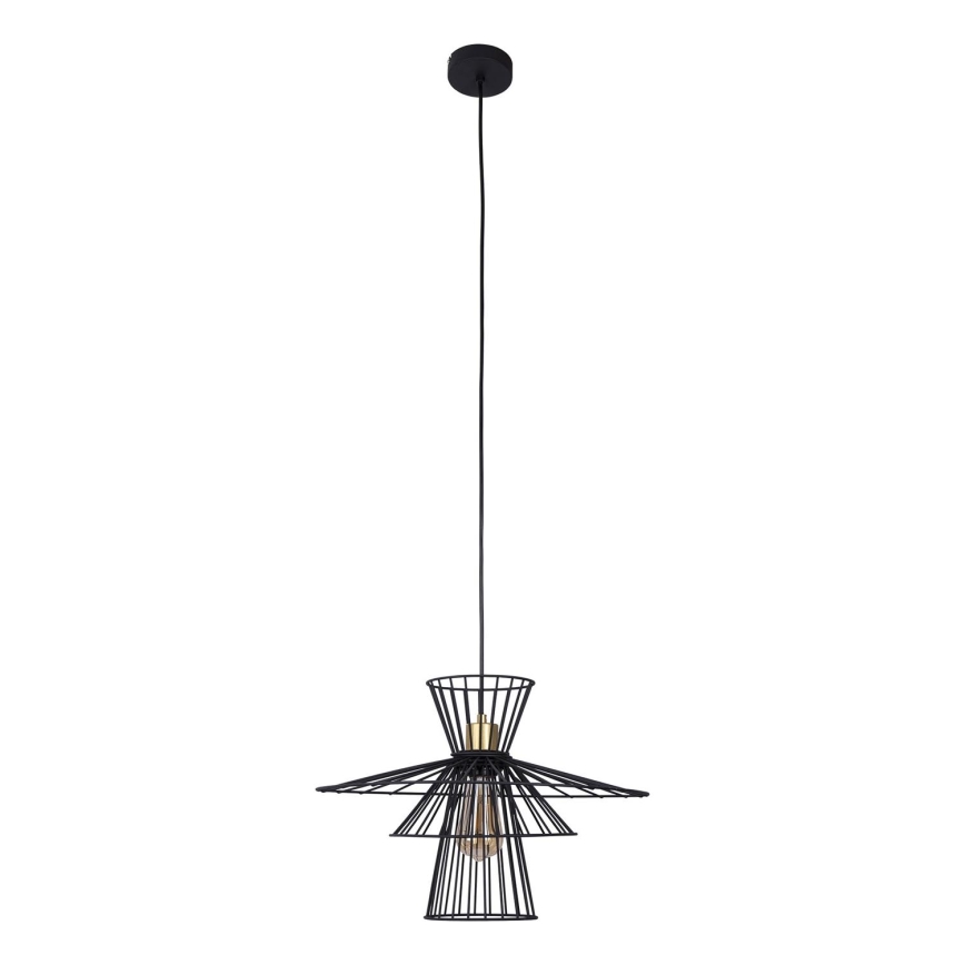 Lampadario a sospensione con filo TAREK 1xE27/40W/230V nero