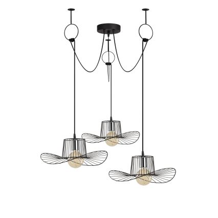 Lampadario a sospensione con filo TEL 3xE27/40W/230V ragno