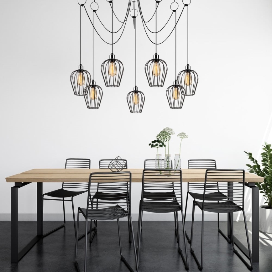 Lampadario a sospensione con filo TEL 5xE27/40W/230V ragno