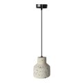 Lampadario a sospensione con filo TERRAZZO 1xE27/60W/230V diametro 12 cm color crema
