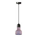 Lampadario a sospensione con filo TERRAZZO 1xE27/60W/230V diametro 12 cm rosso