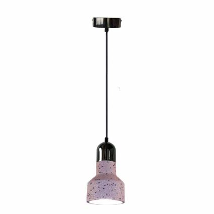 Lampadario a sospensione con filo TERRAZZO 1xE27/60W/230V diametro 12 cm rosso