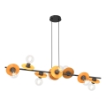 Lampadario a sospensione con filo TOKEN 8xE27/15W/230V arancione