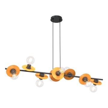 Lampadario a sospensione con filo TOKEN 8xE27/15W/230V arancione