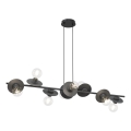 Lampadario a sospensione con filo TOKEN 8xE27/15W/230V nero