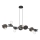 Lampadario a sospensione con filo TOKEN 8xE27/15W/230V nero
