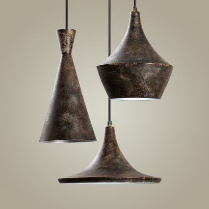 Lampadario a sospensione con filo TOM 3xE27/40W/230V grigio