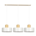 Lampadario a sospensione con filo TORIN 3xE27/15W/230V bianco