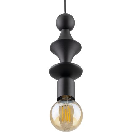 Lampadario a sospensione con filo TOWER 1xE27/15W/230V nero