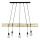 Lampadario a sospensione con filo TRABO 5xE27/60W/230V pino