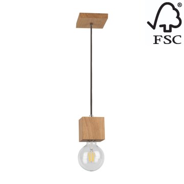 Lampadario a sospensione con filo TRONGO 1xE27/60W/230V - certificato FSC