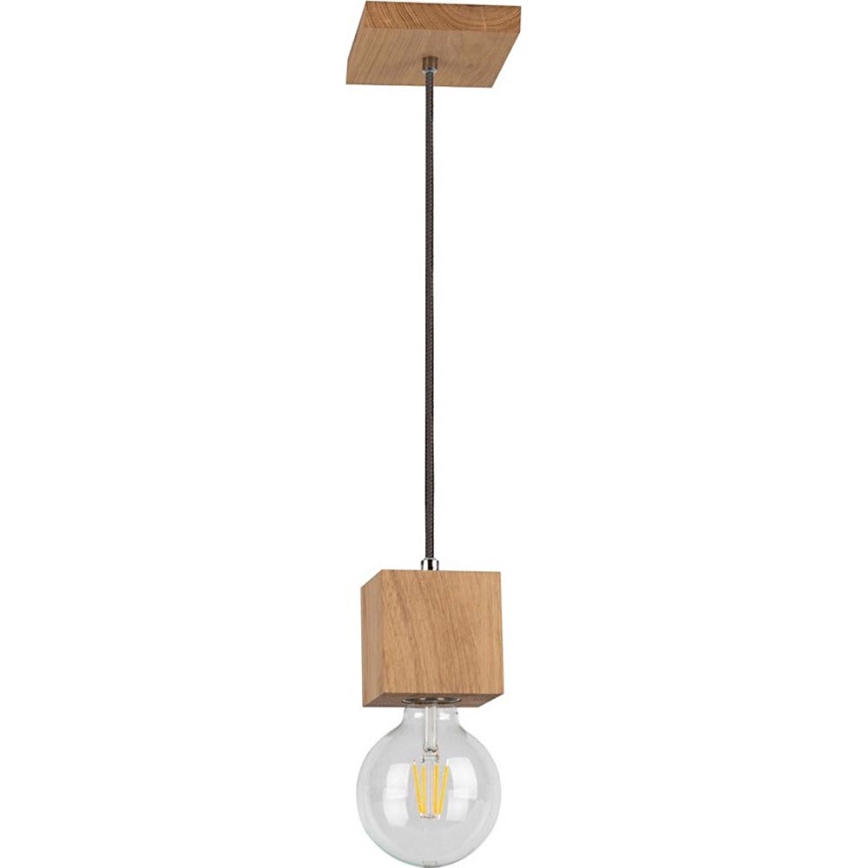 Lampadario a sospensione con filo TRONGO 1xE27/60W/230V quercia