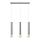 Lampadario a sospensione con filo TUBA 3xE27/15W/230V grigio