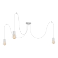 Lampadario a sospensione con filo TUBE 3xE27/15W/230V ragno bianco