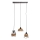 Lampadario a sospensione con filo TUNIS 4xE27/40W/230V nero/marrone