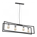 Lampadario a sospensione con filo TUNJA 4xE27/60W/230V nero/cromo lucido