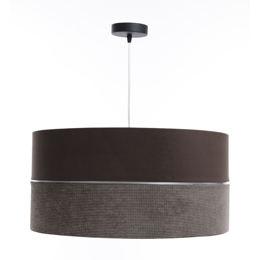 Lampadario a sospensione con filo TWIST 1xE27/60W/230V marrone/argento