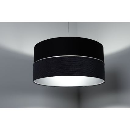 Lampadario a sospensione con filo TWIST 1xE27/60W/230V nero/grigio/argento