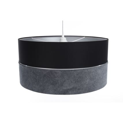 Lampadario a sospensione con filo TWIST 1xE27/60W/230V nero/grigio/argento