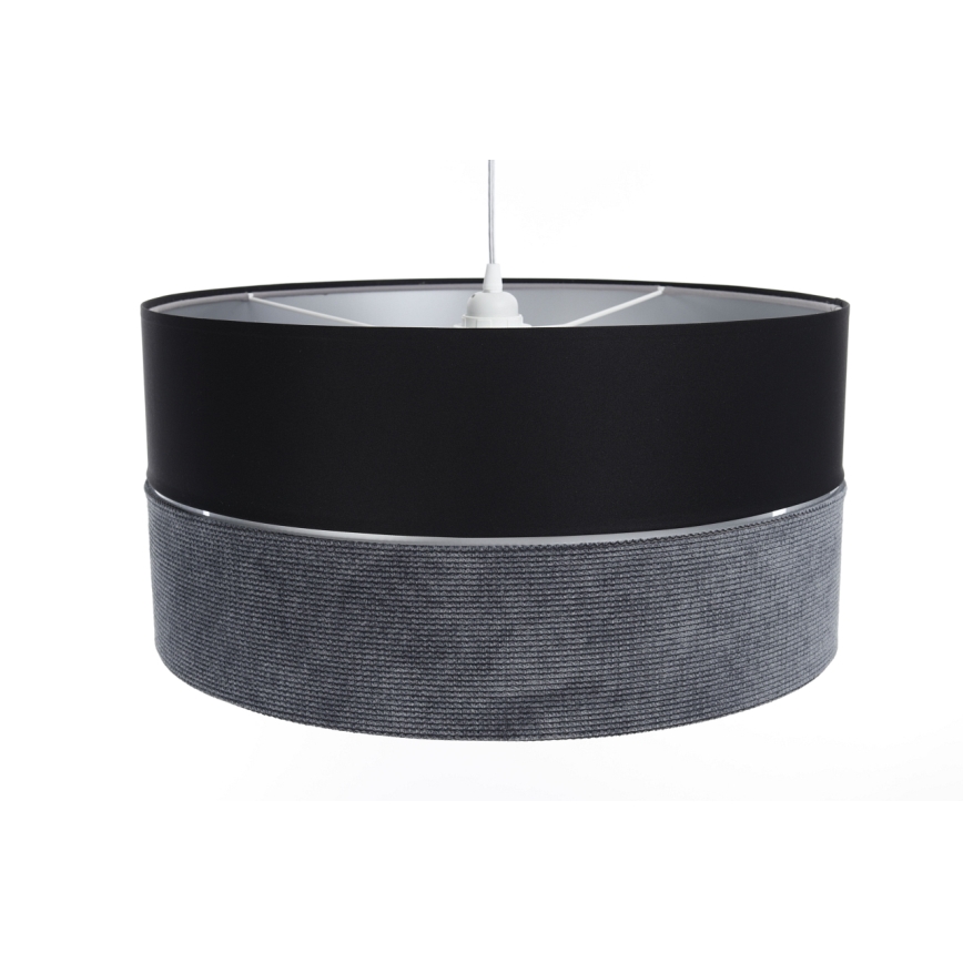 Lampadario a sospensione con filo TWIST 1xE27/60W/230V nero/grigio/argento