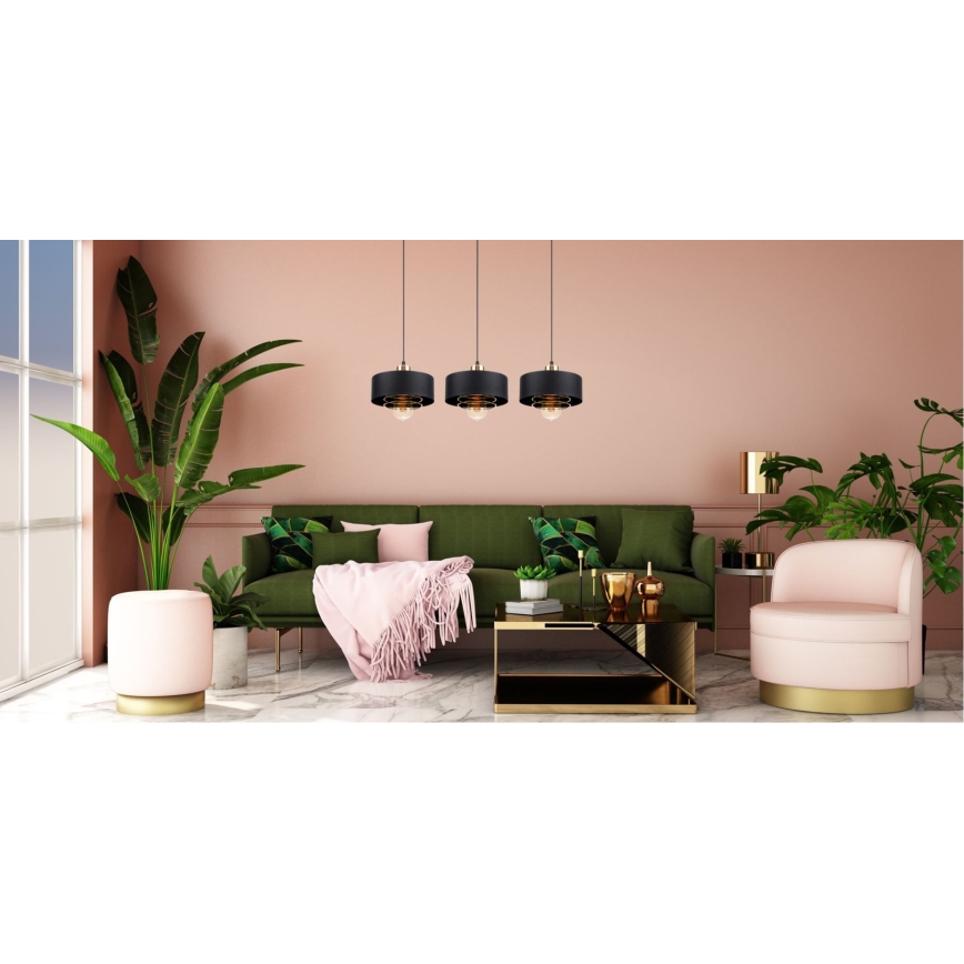 Lampadario a sospensione con filo VEST 3xE27/60W/230V