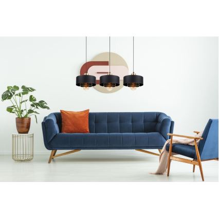 Lampadario a sospensione con filo VEST 3xE27/60W/230V