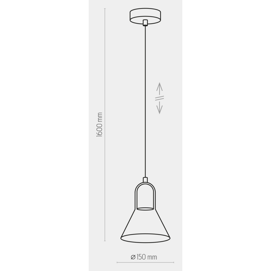 Lampadario a sospensione con filo VICHY 1xGU10/10W/230V