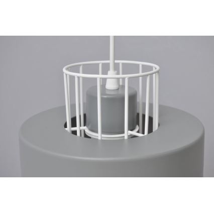 Lampadario a sospensione con filo VOLTA 3xE27/15W/230V diametro 42 cm grigio