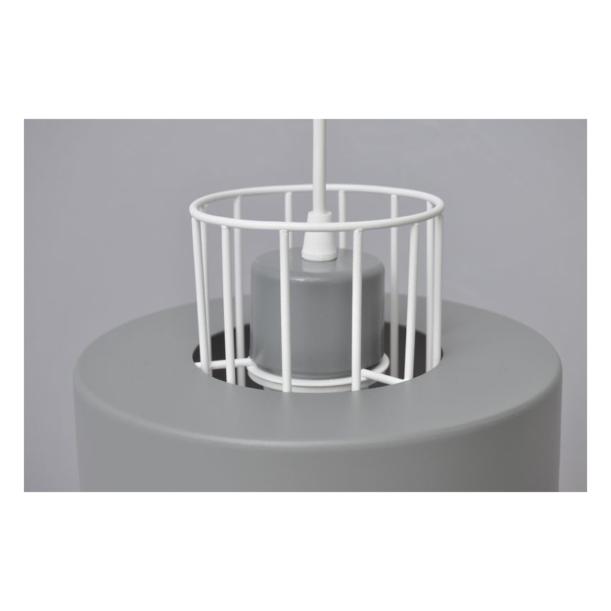 Lampadario a sospensione con filo VOLTA 3xE27/15W/230V diametro 42 cm grigio