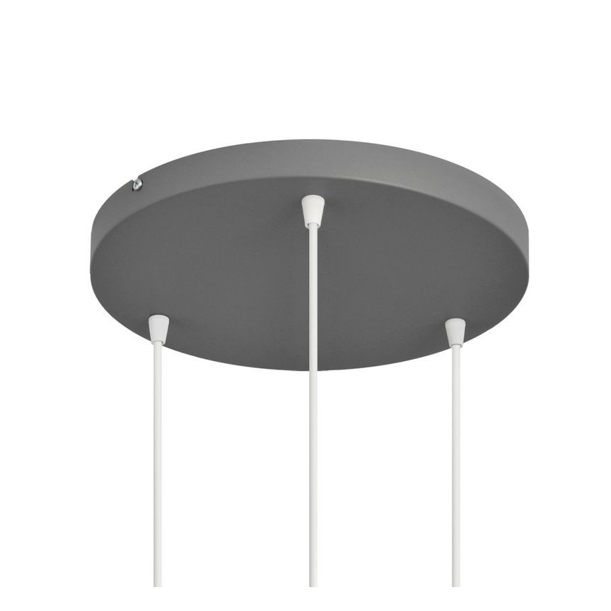 Lampadario a sospensione con filo VOLTA 3xE27/15W/230V diametro 42 cm grigio